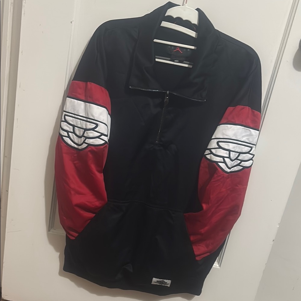 Black and Red Jordan Winged Jacket